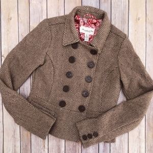VINTAGE Abercrombie Wool Tweed Herringbone Jacket